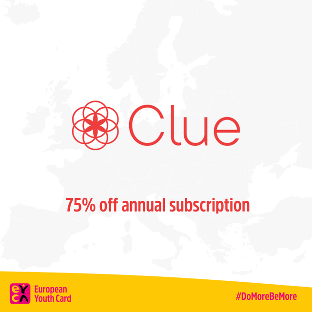 Clue 75% off annual subscription