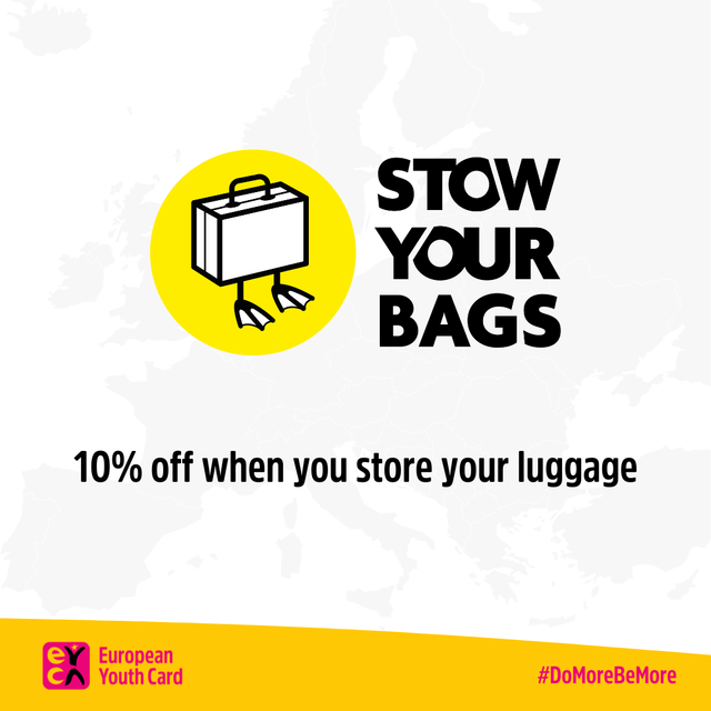 Stow Your Bags 10% off when you store your luggage